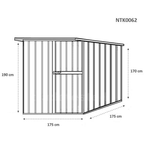 Box In Acciaio Zincato Casetta Attrezzi Da Giardino 175x185cm X H1.92m - 70kg - 2,92mq - Verde - Foto 8
