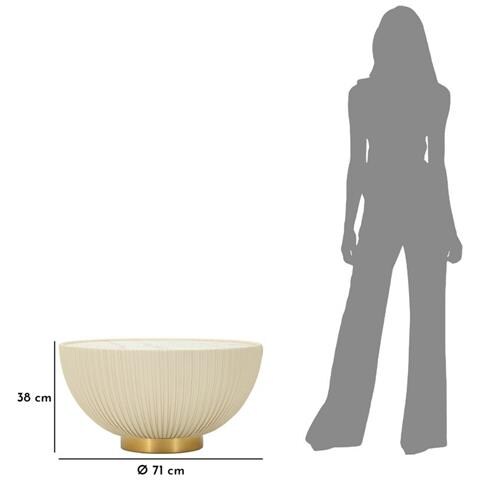 Tavolino Mf701 - Beige - Ceramica - 38x71x71 Cm - Foto 8