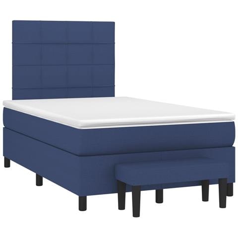 Giroletto a Molle con Materasso Blu 120x190 cm in Tessuto - Foto 1