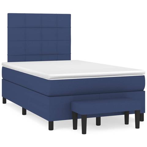 Giroletto a Molle con Materasso Blu 120x190 cm in Tessuto - Foto 2