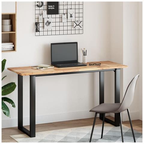 Piano Scrivania Non Trattato 120x50x2cm Legno Massello Acacia - Foto 2