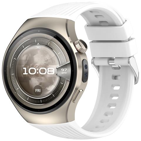 Cinturino In Silicone Da 42 Mm Compatibile Con Huawei Watch 5 - Sostituisci Il Tuo Stile! White - Foto 1