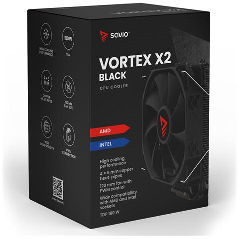 Vortex x2 Black Scheda madre Raffreddatore d'aria 12 cm Nero 1 pz - Foto 13