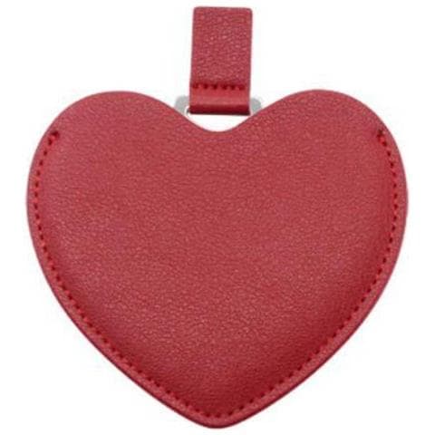 Specchio Compatto A Forma Di Cuore Irregolare In Acciaio Inossidabile E Pu Per Trucco E Regali Red - Foto 1