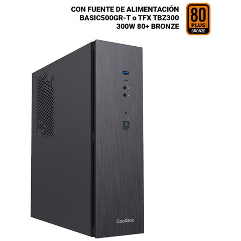 PC micro ATX T370 Slim Basso profilo (Slimline - stilizzato) Nero 300 W - Foto 1
