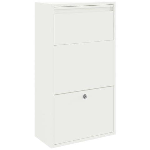 Cassetta per pacchi con porta Bianco 44 x 22 x 82 cm Acciaio - Foto 1