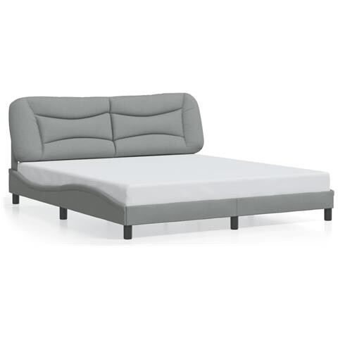 Giroletto senza Materasso Grigio Chiaro 180x200 cm Tessuto - Foto 1
