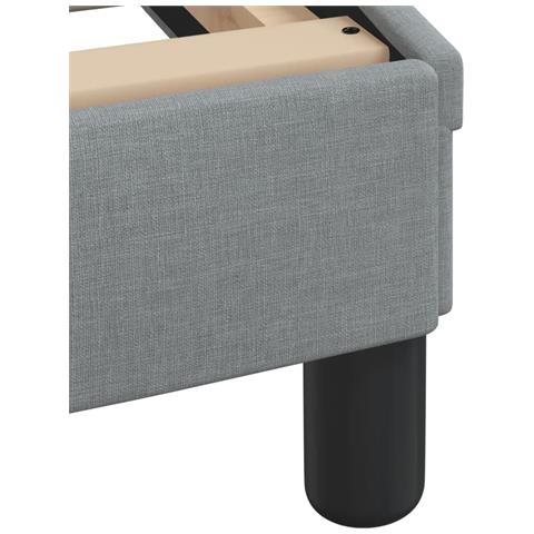 Giroletto senza Materasso Grigio Chiaro 180x200 cm Tessuto - Foto 9