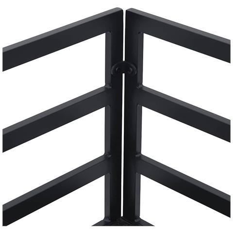 Set Divano da Giardino con cuscino 3 pcs Nero Alluminio - Foto 9