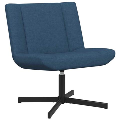 Sedia girevole Blu 63 x 75 x 76 cm Tessuto - Foto 1