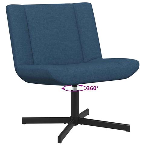 Sedia girevole Blu 63 x 75 x 76 cm Tessuto - Foto 9