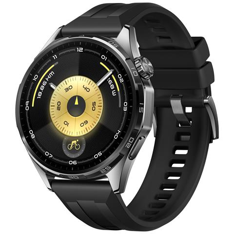 WATCH GT6, Cassa 46mm in acciaio inossidabile e cinturino nero. Compatibile con iOS e Android. Fino a 21 giorni di autonomia. - Foto 2