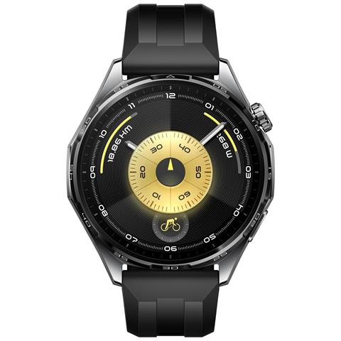 WATCH GT6, Cassa 46mm in acciaio inossidabile e cinturino nero. Compatibile con iOS e Android. Fino a 21 giorni di autonomia. - Foto 1