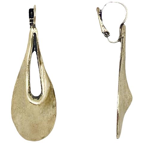 Orecchino A Bottone A Forma Di Lacrima In Oro - Foto 1