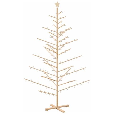 Albero di Natale in legno con supporto Naturale 210 cm - Foto 1
