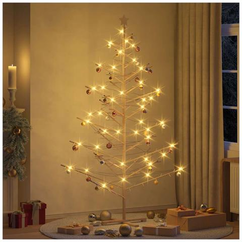 Albero di Natale in legno con supporto Naturale 210 cm - Foto 2