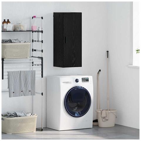 Pensile Rovere Nero 34,5 x 34 x 90 cm Legno multistrato - Foto 2