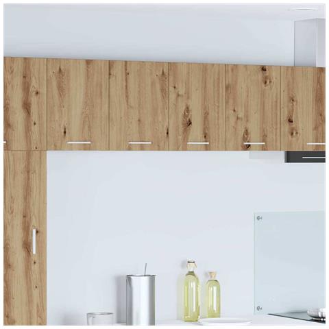 Armadio pensile con porta Riga 2 pcs Rovere Artigiano e Bianco - Foto 2