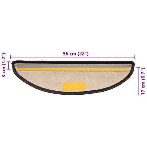 Tappeti Adesivi Scale Aspetto Sisal 30 pz 56x17x3 cm Antracite - Foto 8