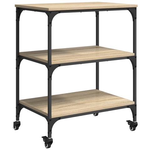 Carrello da Cucina Rovere Sonoma 60 x 41 x 76 cm - Foto 1