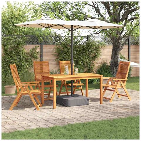 Set da Pranzo per Giardino 5 pcs Marrone - Foto 2