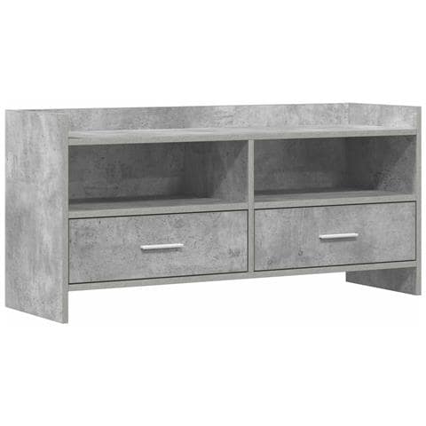 Mobile TV 100 x 33 x 47 cm Grigio Cemento Legno ingegnerizzato - Foto 1
