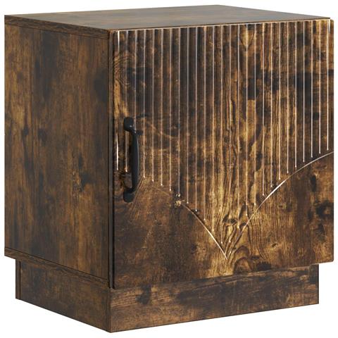 Comodino Rovere Fumo 43 x 34,5 x 47 cm Legno ingegnerizzato - Foto 1