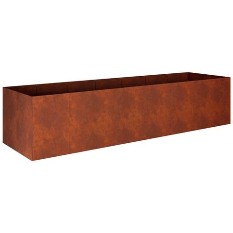 Vaso da giardino Ruggine 280 x 80 x 60 cm Acciaio Corten - Foto 1