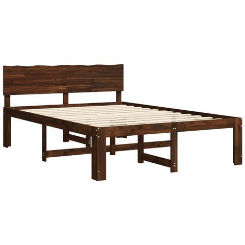 Letto matrimoniale con testiera ROSTOCK Marrone Scuro - Foto 10