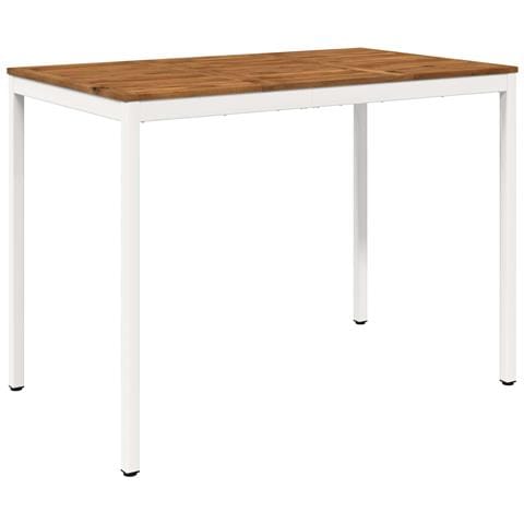 Tavolo Bar da Giardino Naturale e Bianco 147 x 88,5 x 105 cm - Foto 1