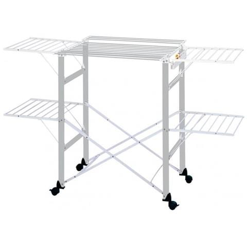 Stendibiancheria Pieghevole 4 Ali - Modello Gulliver Alluminio Bianco - Foto 19