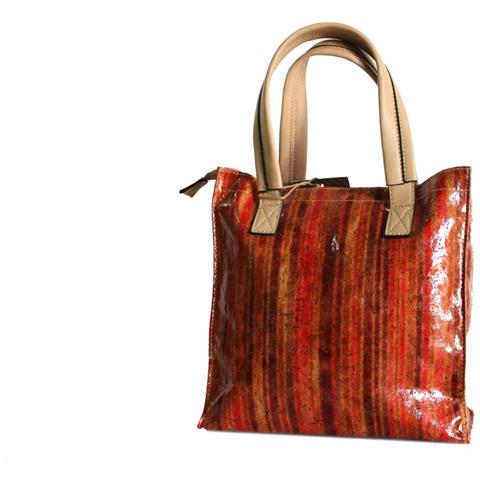 Borsa Donna Linea Sughero Multirighe 1320-1r Nero - Foto 1