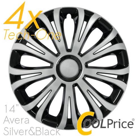 Copricerchi Auto Universali 14 Pollici Tech-one Avera Silver Black 31616 - Foto 1