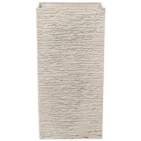 Vaso Rettangolare Per Interno Ed Esterno Beige 35x35x70cm Gaza - Foto 1