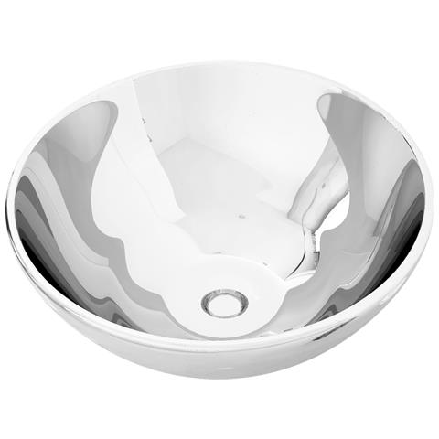 Lavandino 32,5x14 Cm In Ceramica Argento - Foto 1