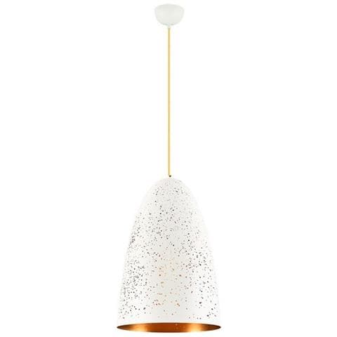 Lampada A Sospensione Agora Lampadario - Da Soffitto - Bianco, Oro In Metallo, 20 X 20 X 120 Cm, 1xmax 40w, E27 - Foto 1