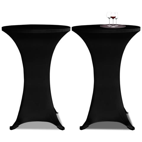 Coperture Verticali Per Tavolo 4 Pz Ø70 Cm Nero Elastico - Foto 5