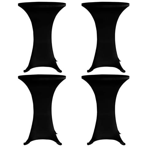 Coperture Verticali Per Tavolo 4 Pz Ø70 Cm Nero Elastico - Foto 1