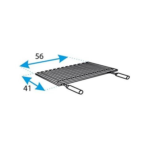 71608 - Griglia Per Barbecue, Di Ferro, 56 X 41 Cm - Foto 2