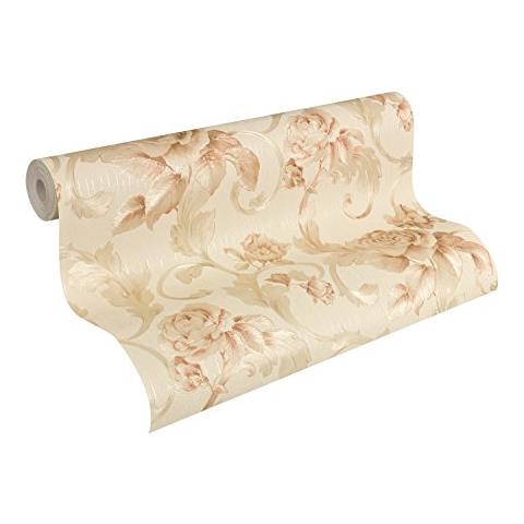 959833 - Carta Da Parati Nobile Classica Carta Da Parati Crema Bene Strutturato Metallico, Beige - Foto 1