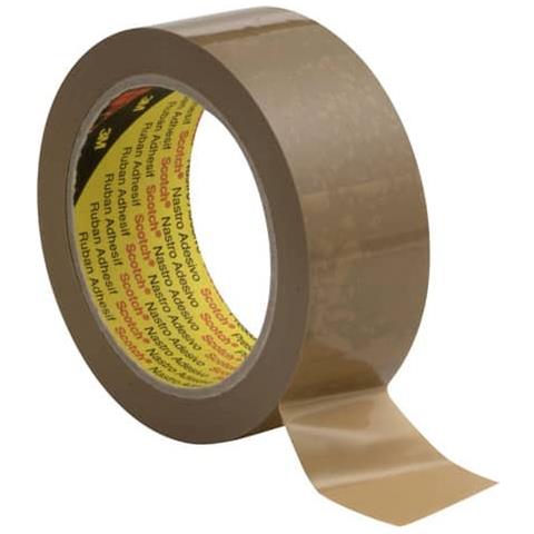 Nastro Da Imballo In Pvc Lucido 50 Mm. X 66 M. Marrone Conf. Da 6 Pezzi - 6890 - Foto 1