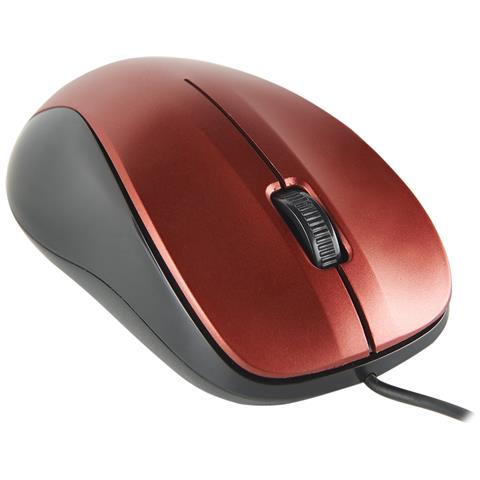 Mouse Crew Ottico 2 Tasti 1200 DPI Colore Rosso - Foto 2