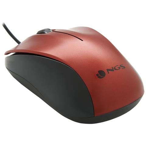 Mouse Crew Ottico 2 Tasti 1200 DPI Colore Rosso - Foto 5
