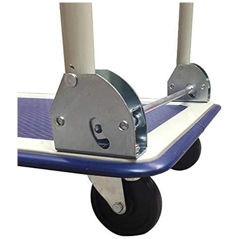Carrello Con Pianale Portatutto Pieghevole Con 4 Ruote Da Trasporto Con Portata Massima 150 Kg 82x75x50 - Foto 4