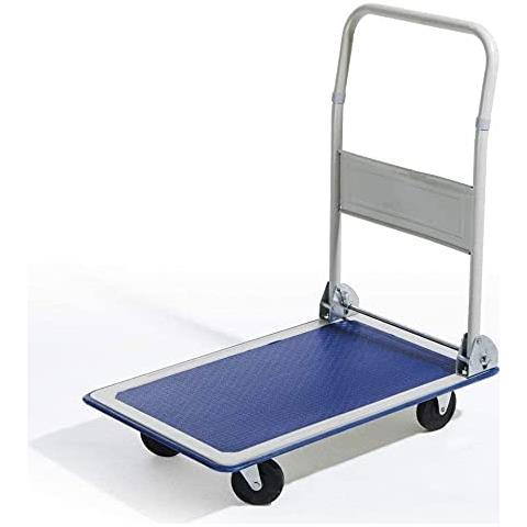Carrello Con Pianale Portatutto Pieghevole Con 4 Ruote Da Trasporto Con Portata Massima 150 Kg 82x75x50 - Foto 1