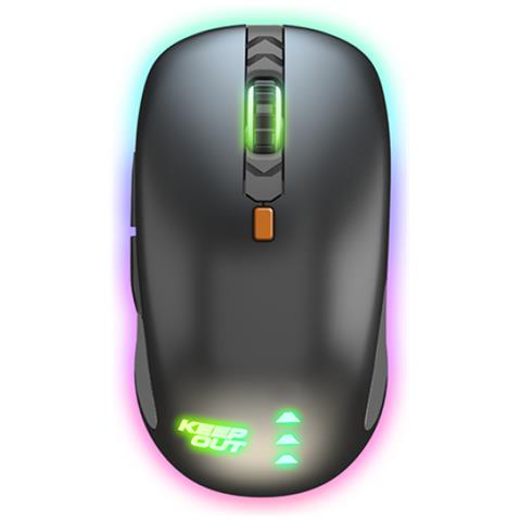 X5Pro USB Ottico 4000DPI Ambidestro Nero, Grigio, Arancione mouse - Foto 1