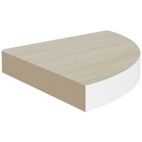 Mensola Angolare Rovere E Bianco 35x35x3,8 Cm In Mdf - Foto 6