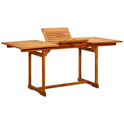 Tavolo Da Pranzo Per Esterni (120-170) x80x75 Cm In Legno Acacia - Foto 1