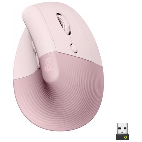 Mouse Verticale Lift Ergonomic Ottico 4 Tasti 4000 DPI Colore Rosa - Foto 1