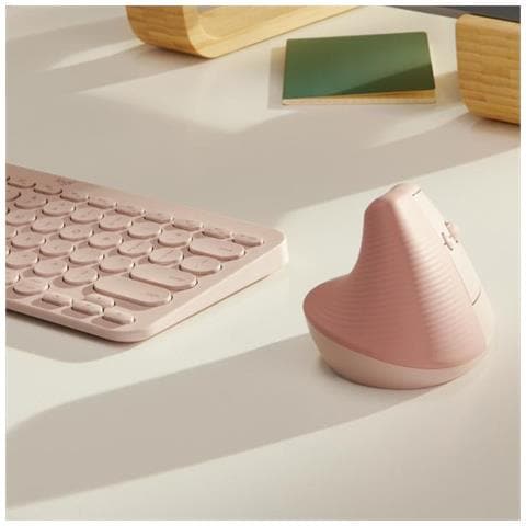 Mouse Verticale Lift Ergonomic Ottico 4 Tasti 4000 DPI Colore Rosa - Foto 2